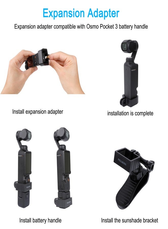PellKing Car Visor Camera Mount for DJI Osmo Pocket 3-360° Adjustable Dashboard Vlog Kit, Perfect for Driving POV Videos, Travel Vlogging & Road Recording - Image 4